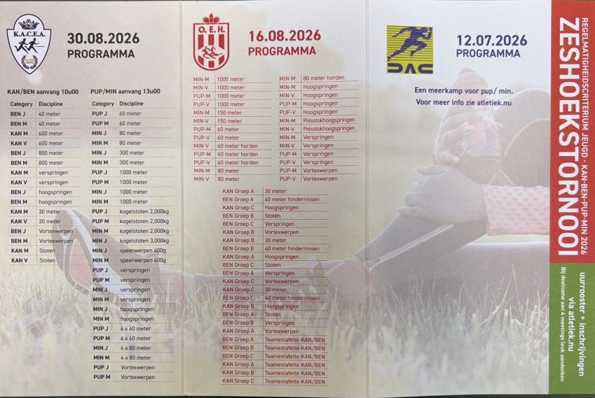 Flyer zeshoekstornooi namiddag